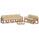Udendørs sofagruppe med pude 8 pcs Naturlig og Beige