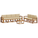 Udendørs sofagruppe med pude 8 pcs Naturlig og Beige