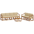 Udendørs sofagruppe med pude 8 pcs Naturlig og Beige