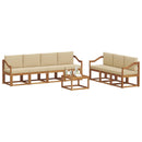 Udendørs sofagruppe med pude 8 pcs Naturlig og Beige