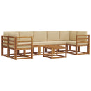 Udendørs sofagruppe med pude 8 pcs Naturlig og Beige
