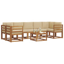 Udendørs sofagruppe med pude 8 pcs Naturlig og Beige