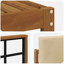 Udendørs sofagruppe 5 pcs Naturlig og Beige Massivt Akacietræ