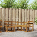 Udendørs sofagruppe 4 pcs Naturfarvet Massivt Akacietræ