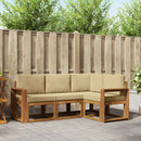 Udendørs sofagruppe med pude 4 pcs Naturlig og Beige