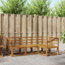 Udendørs sofagruppe 4 pcs Naturfarvet Massivt Akacietræ