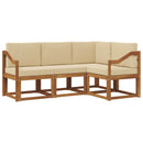 Udendørs sofagruppe med pude 4 pcs Naturlig og Beige