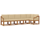 Udendørs sofagruppe med pude 6 pcs Naturlig og Beige