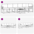 Udendørs sofagruppe med pude 7 pcs Naturlig og Beige