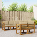 Udendørs sofagruppe med pude 8 pcs Naturlig og Beige