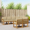 Udendørs sofagruppe med pude 8 pcs Naturlig og Beige