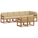 Udendørs sofagruppe med pude 8 pcs Naturlig og Beige