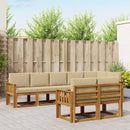 Udendørs sofagruppe med pude 8 pcs Naturlig og Beige