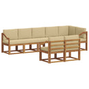 Udendørs sofagruppe med pude 8 pcs Naturlig og Beige