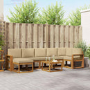 Udendørs sofagruppe med pude 8 pcs Naturlig og Beige