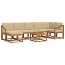 Udendørs sofagruppe med pude 8 pcs Naturlig og Beige