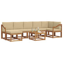 Udendørs sofagruppe med pude 8 pcs Naturlig og Beige