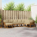 Udendørs sofagruppe med pude 8 pcs Naturlig og Beige