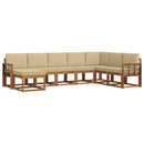 Udendørs sofagruppe med pude 8 pcs Naturlig og Beige