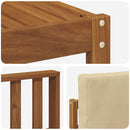 Udendørs sofagruppe med pude 9 pcs Naturlig og Beige