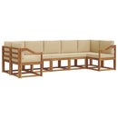 Udendørs sofagruppe 7 stk. Naturlig og Beige