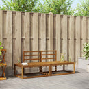 Udendørs sofagruppe 2 pcs Naturfarvet 182,5 x 63 x 73 cm