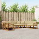 Udendørs sofagruppe med pude 10 pcs Naturlig og Beige