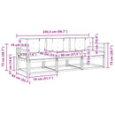 Udendørs sofagruppe med pude 3 pcs Naturlig og Fløde