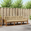 Udendørs sofagruppe med pude 3 pcs Naturlig og Beige