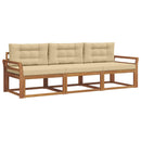 Udendørs sofagruppe med pude 3 pcs Naturlig og Beige
