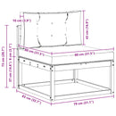 Udendørs sofagruppe med pude 3 pcs Naturlig og Beige