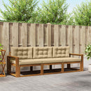 Udendørs sofagruppe med pude 3 pcs Naturlig og Beige