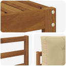 Udendørs sofagruppe med pude 5 pcs Naturlig og Beige