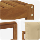 Udendørs sofagruppe med pude 5 pcs Naturlig og Beige