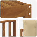 Udendørs sofagruppe med pude 5 pcs Naturlig og Beige