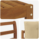 Udendørs sofagruppe med pude 5 pcs Naturlig og Beige