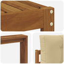 Udendørs sofagruppe med pude 5 pcs Naturlig og Beige