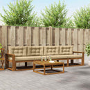 Udendørs sofagruppe med pude 5 pcs Naturlig og Beige