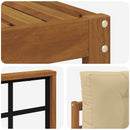 Udendørs sofagruppe med pude 7 pcs Naturlig og Beige