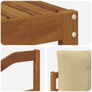 Udendørs sofagruppe med pude 7 pcs Naturlig og Beige
