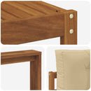 Udendørs sofagruppe med pude 7 pcs Naturlig og Beige