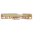 Udendørs sofagruppe med pude 8 pcs Naturlig og Beige