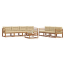 Udendørs sofagruppe med pude 8 pcs Naturlig og Beige