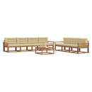 Udendørs sofagruppe med pude 8 pcs Naturlig og Beige
