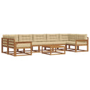 Udendørs sofagruppe med pude 8 pcs Naturlig og Beige