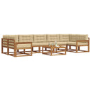 Udendørs sofagruppe med pude 8 pcs Naturlig og Beige