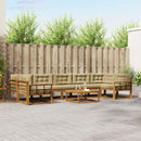 Udendørs sofagruppe med pude 8 pcs Naturlig og Beige