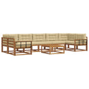 Udendørs sofagruppe med pude 8 pcs Naturlig og Beige