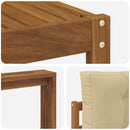 Udendørs sofagruppe med pude 4 pcs Naturlig og Beige
