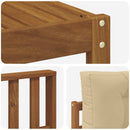 Udendørs sofagruppe med pude 5 pcs Naturlig og Beige